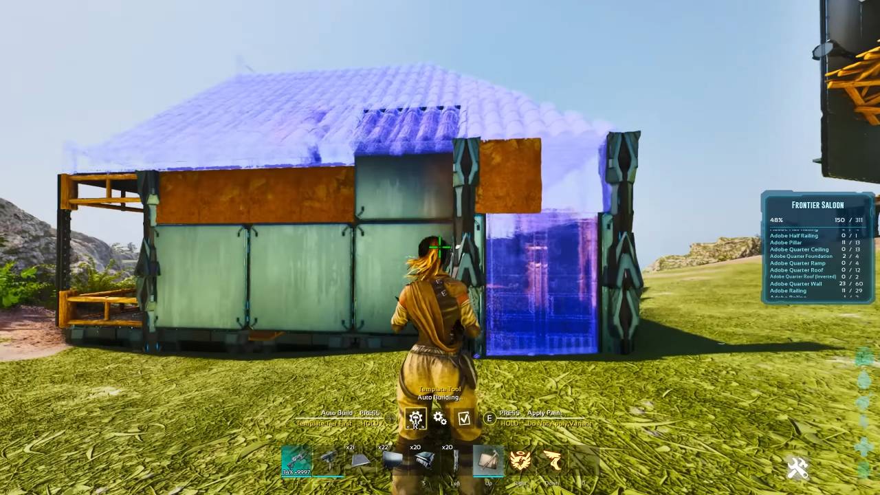 ARK Survival Ascended, PC, Gameplay, How To Use Template Hammer & Build Mode, Screenshot, NoobFeed
